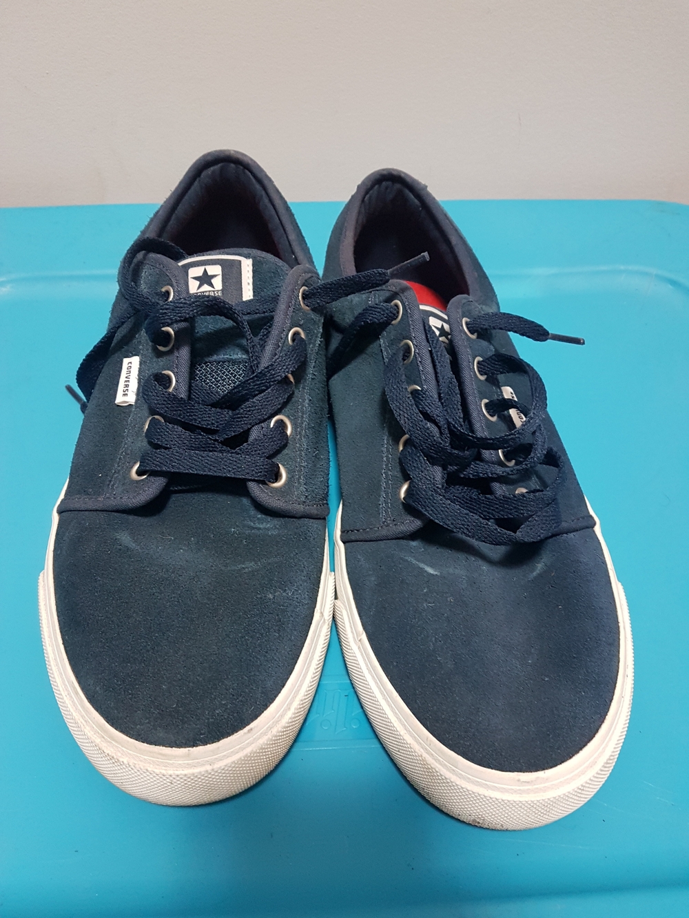 Converse Navy Low-Top Canvas Sneakers - Size 10